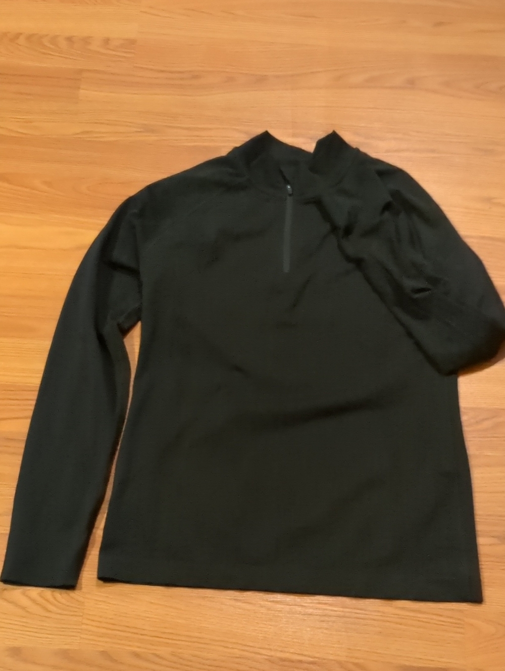 FIGS Salta Seamless Quarter Zip Underscrub Top Black Women's Large